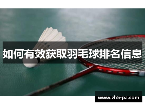 如何有效获取羽毛球排名信息 如何有效获取羽毛球排名信息